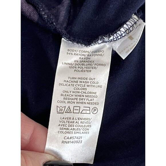 Loft Woman's Sz 0 Blue Floral Smocked Back Strappy Midi Dress - Picture 6 of 9